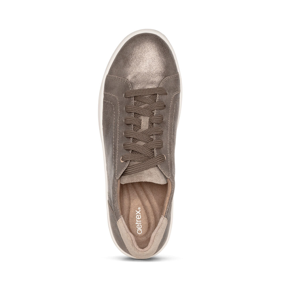 Aetrex Women's Blake Comfort Sneakers - Bronze | USA 4JFQQNV